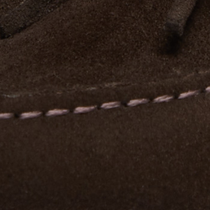 Closeup of Tonal moccasin stitching