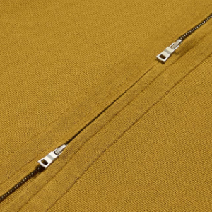 Closeup of Concealed double zip
