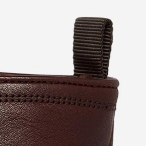 Closeup of Heel pull tabs