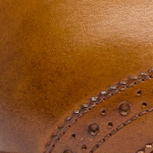 Closeup of Antiqued leather upper