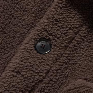 Closeup of Branded horn buttons