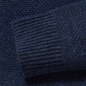 Closeup of Ribbed cuffs & hem
