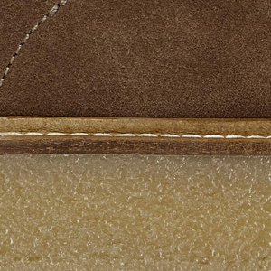 Closeup of Natural leather rand