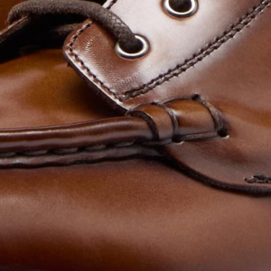 Closeup of Tonal 'Moc' toe stitching