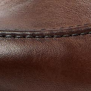 Closeup of Hand-finished calf leather upper