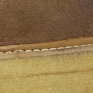 Closeup of Natural leather rand