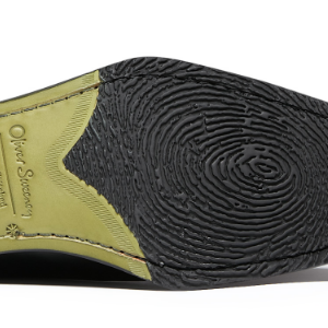 Closeup of Leather sole with rubber forepart