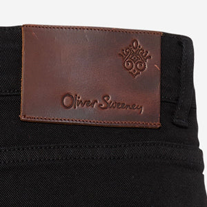 Closeup of Branded leather patch