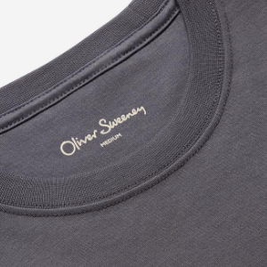 Closeup of Ribbed crew neck