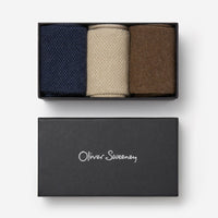 Thumbnail of Sock Box Chocolate/Navy/Putty