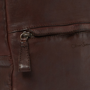 Closeup of 1 external zip pocket