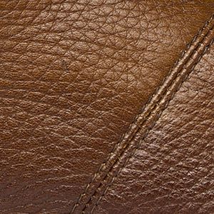 Closeup of Antiqued deer leather upper