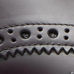 Closeup of Matt calf leather upper