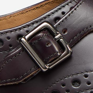 Closeup of Polished metal buckles