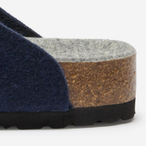 Closeup of Molded cork footbed