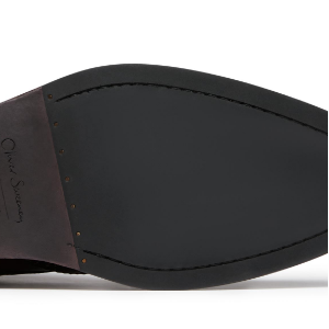 Closeup of Leather sole with rubber forepart