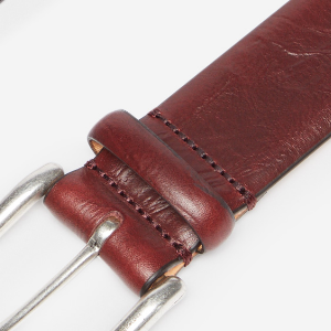 Closeup of One leather keeper