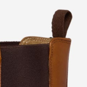 Closeup of Heel pull tabs