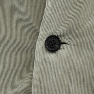 Closeup of Branded horn buttons
