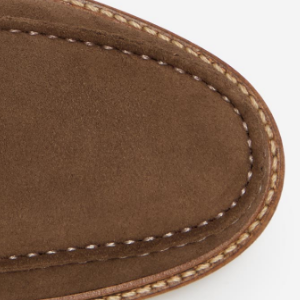 Closeup of Tonal 'moc' toe stitching