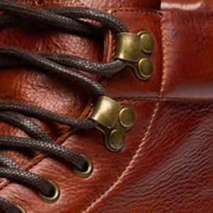 Closeup of Ski hooks & metal eyelets