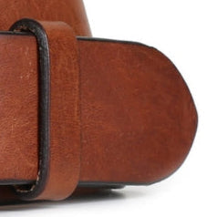 Closeup of One leather keeper
