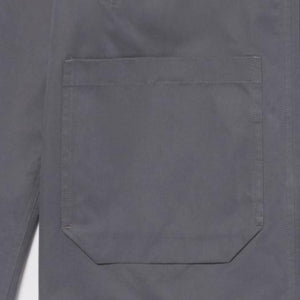 Closeup of 2 external patch pockets & 2 side entry pockets