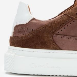 Closeup of Contrast leather heel counter