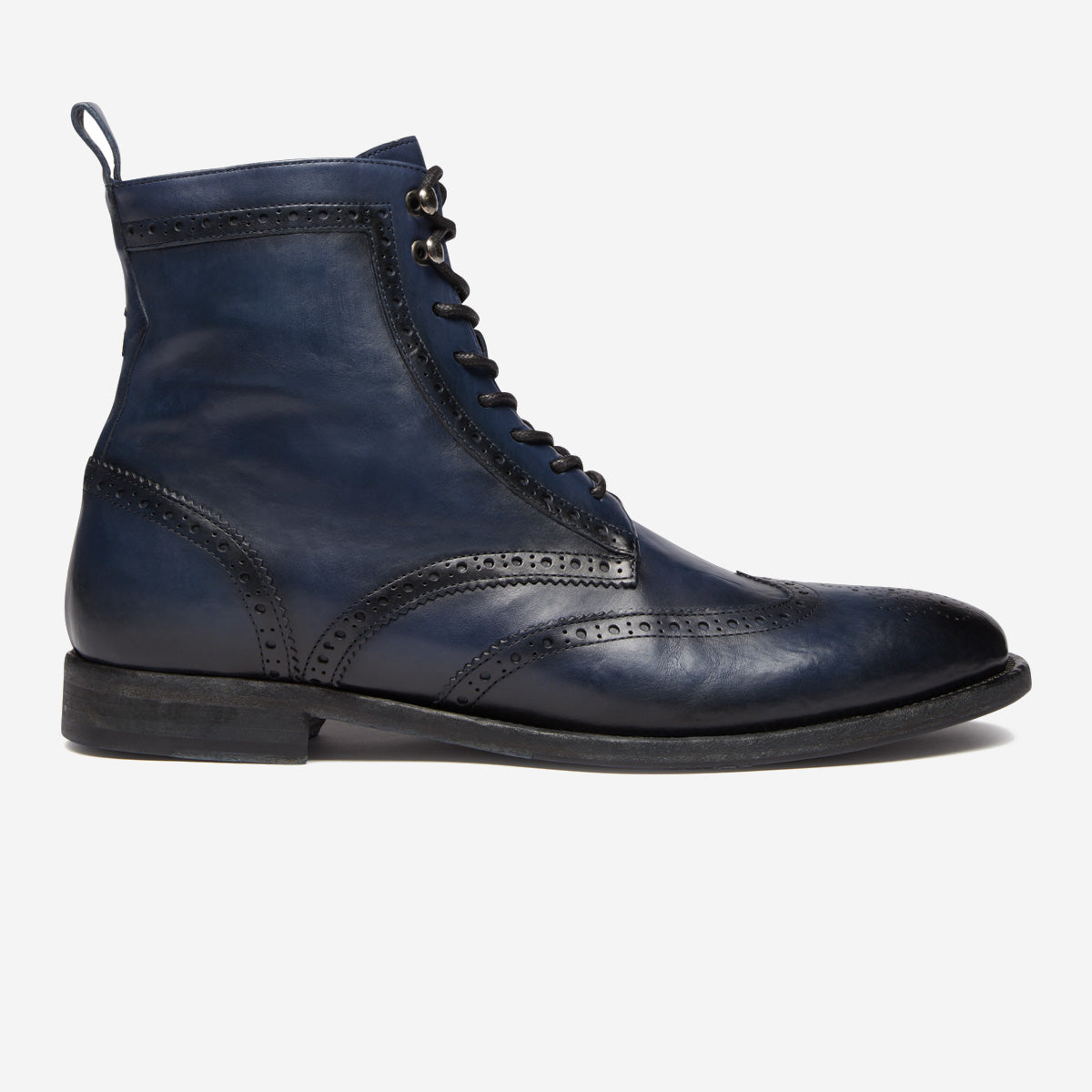 Tasullo Navy Leather Brogue Boots Men's Boots Oliver Sweeney - Main Image