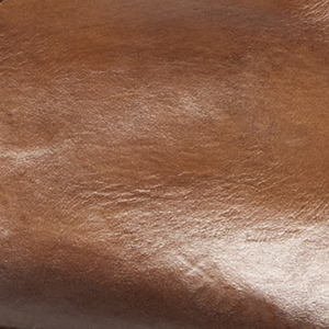 Closeup of Antiqued calf leather upper