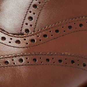 Closeup of Calf leather upper