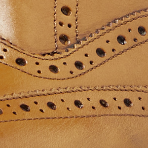 Closeup of Calf leather upper