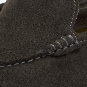 Closeup of Tonal moccasin stitching