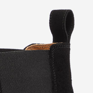Closeup of Heel pull tabs