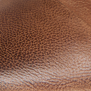 Closeup of Hand-burnished calf leather upper
