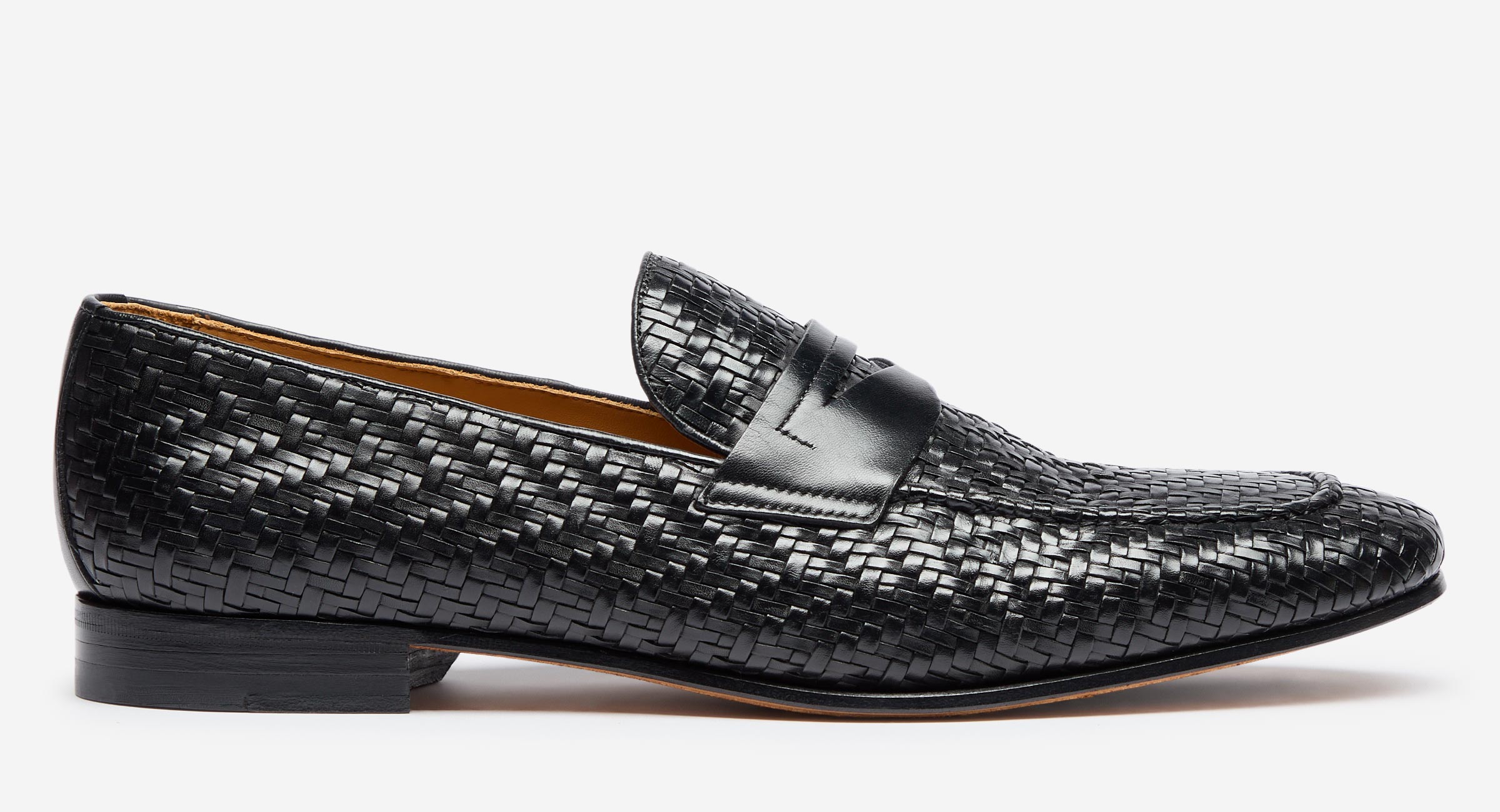 Ascara Black Woven Loafers Men's Loafers Oliver Sweeney