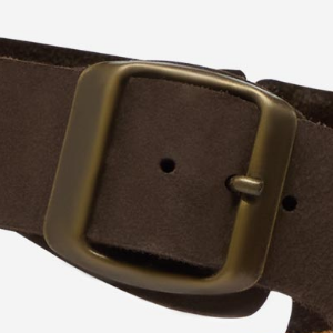 Closeup of Antiqued metal buckle