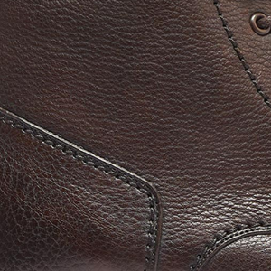Closeup of Milled leather upper