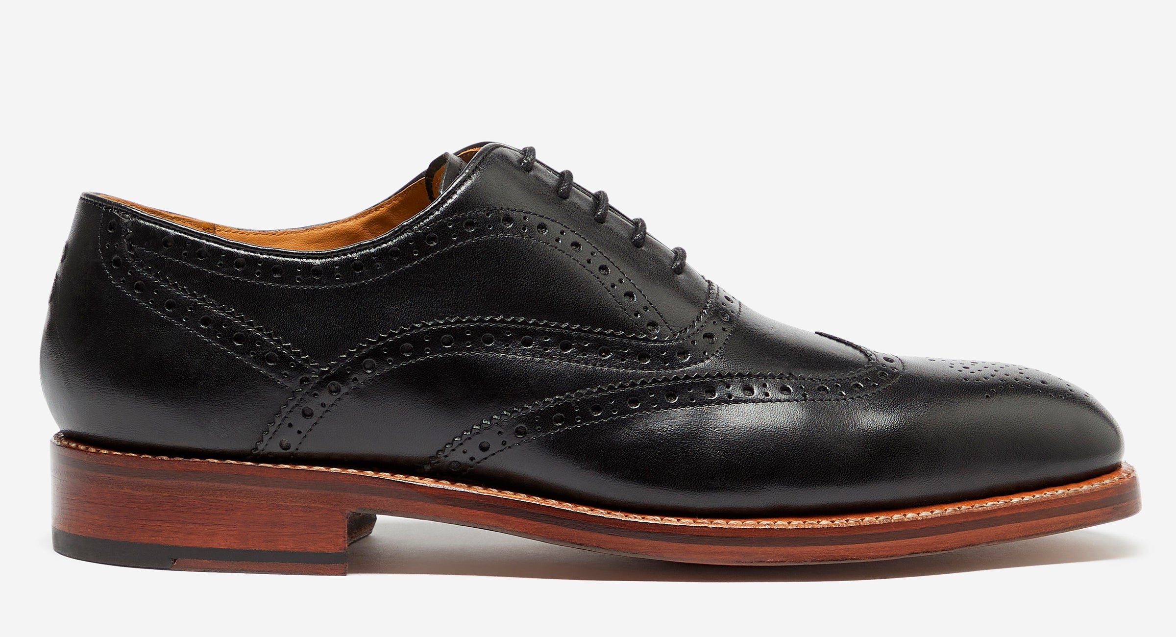 Aldeburgh Black | Leather Oxford Brogue | Men display picture 2