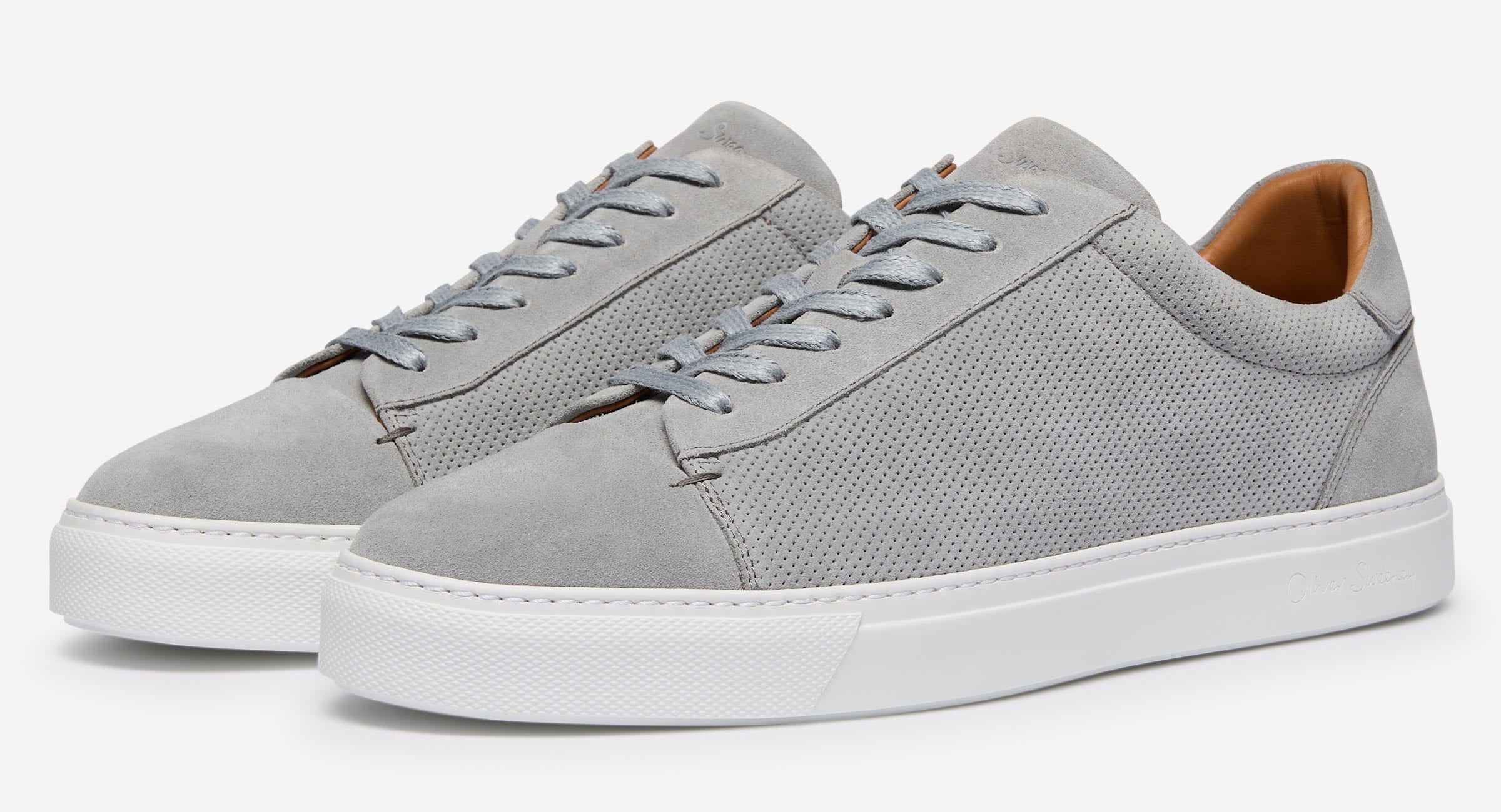 Almada Grey Suede Men's Trainers Oliver Sweeney