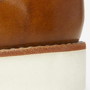 Closeup of Natural leather rand