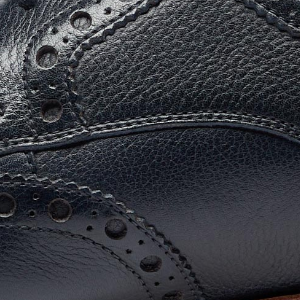 Closeup of Milled leather upper