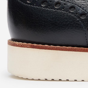 Closeup of Natural leather rand