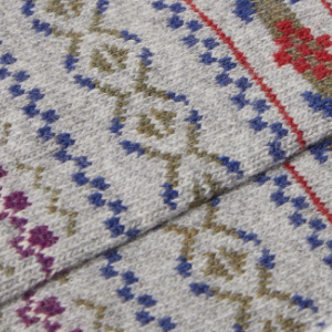 Closeup of Fair Isle style pattern