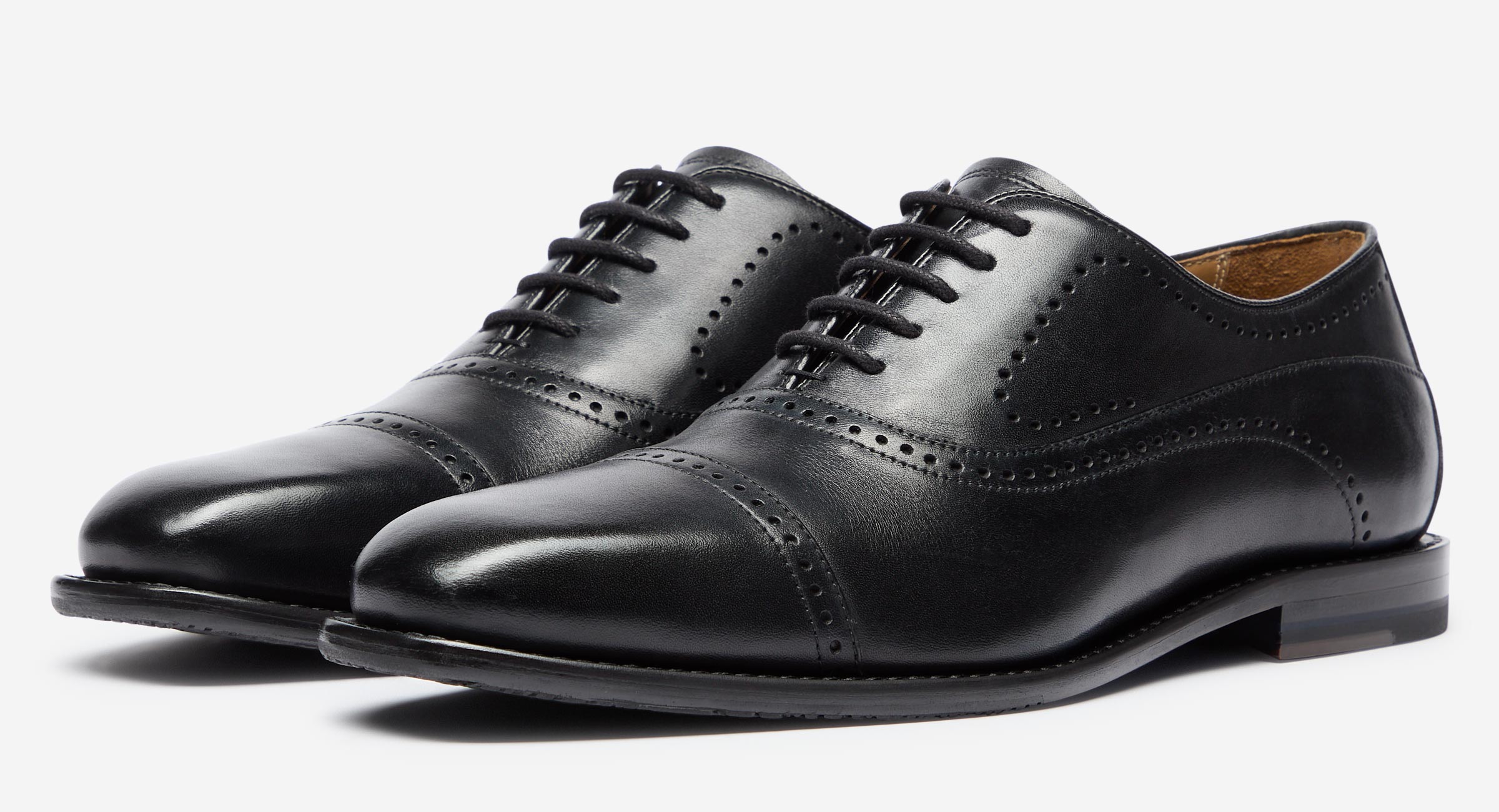 Dress Shoes Black Oxford Brogues Banbury Black Oxford Shoes Men's