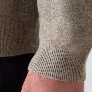 Closeup of Ribbed cuffs & hem