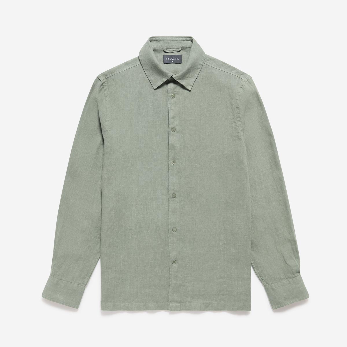 Barnham Sage Linen Shirt | Men's Shirts | Oliver Sweeney
