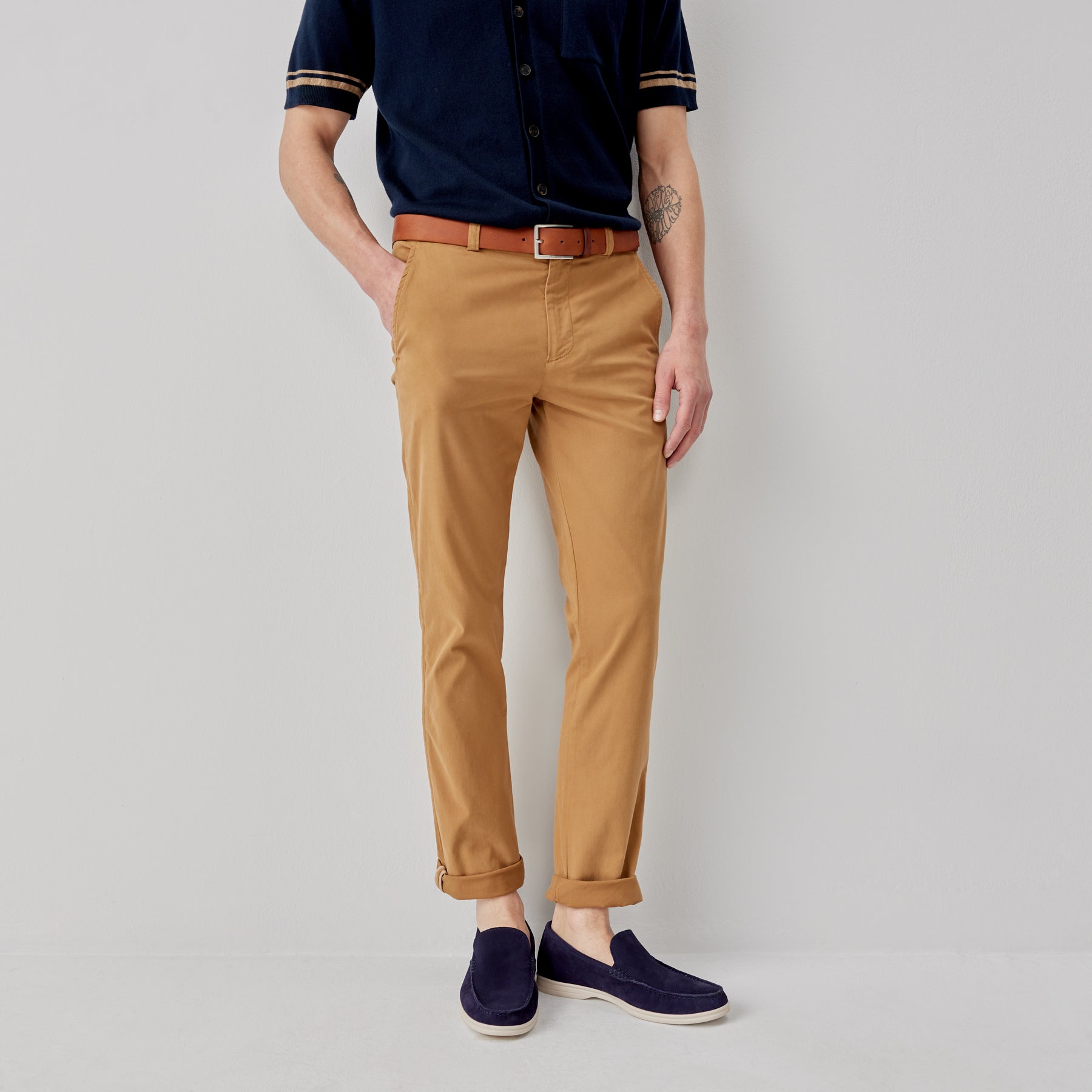Cotton chinos mens sales trouser