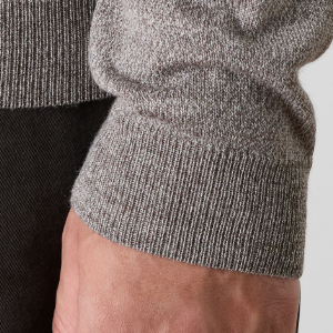 Closeup of Ribbed cuffs & hem