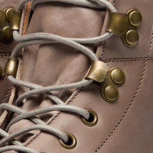 Closeup of Ski hooks & metal eyelets